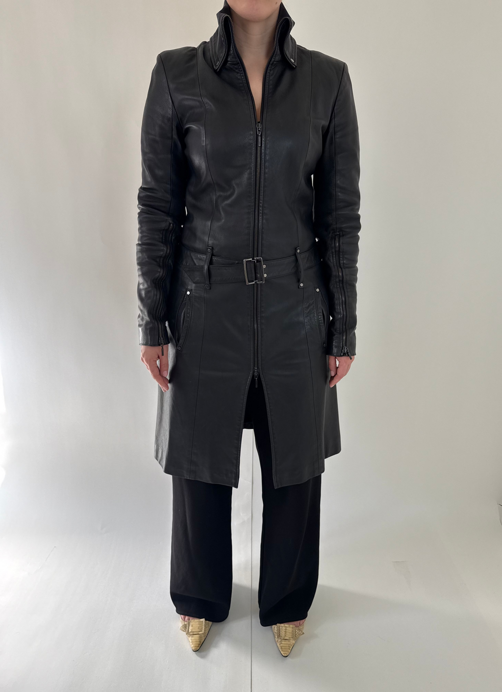 Plein Sud leather coat